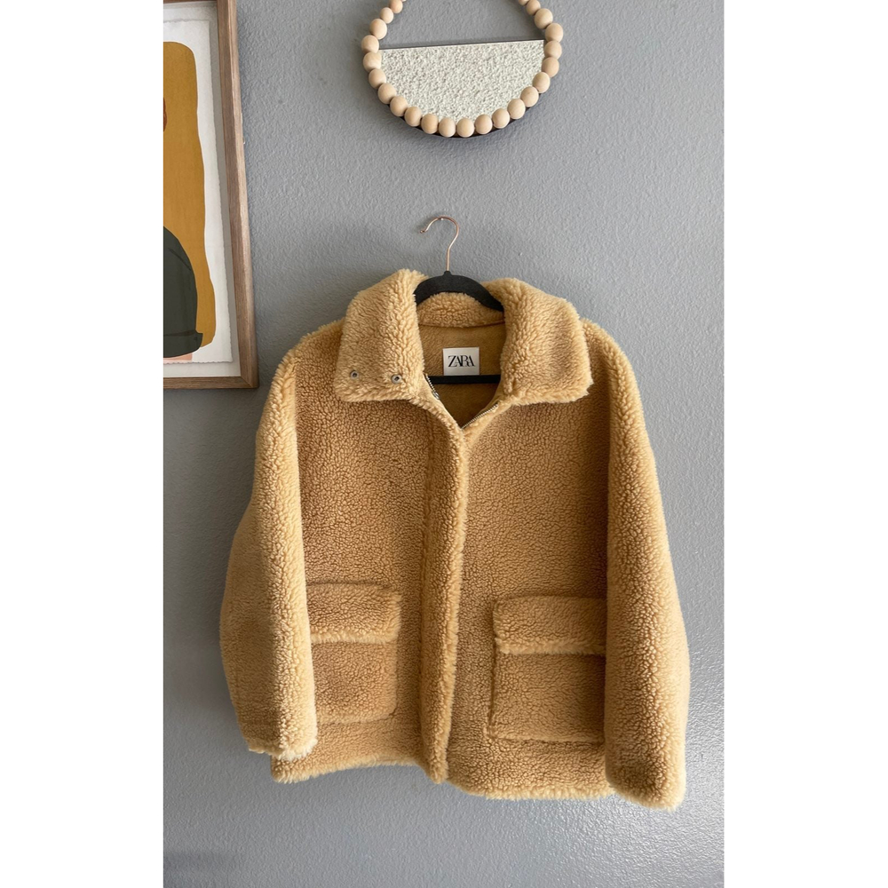 Zara double faced faux fur jacket